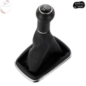 Handmade Leather Gear Shift Knob Boot – 5/6 Speed Manual Shifter Cover (12mm)