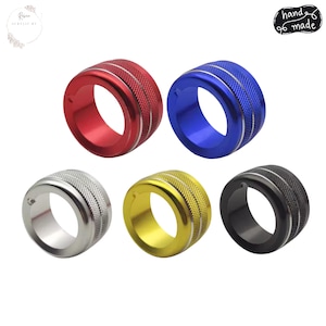 Aluminum Rearview Mirror Adjustment Knob Ring Trim for Alfa Romeo Giulia Stelvio 2015-2019 Interior Accessory