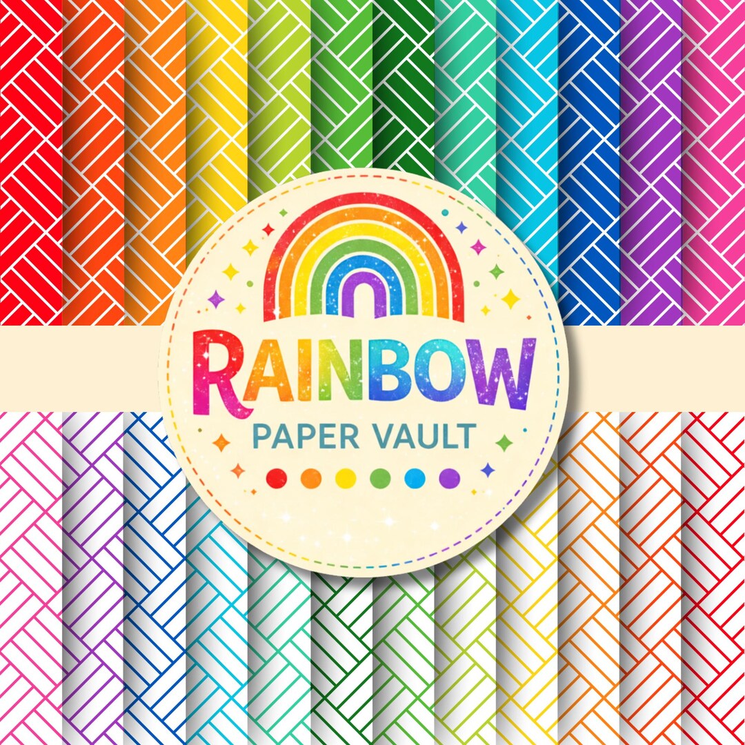 24 Rainbow Grid Pattern Seamless Digital Papers – Seamless Backgrounds ...