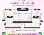 Easy Bookkeeping Small Business Spreadsheet, Profit Loss Excel Google Sheet, Sales Tax Tracker, AccountingTemplate Profit TrackerInvoice