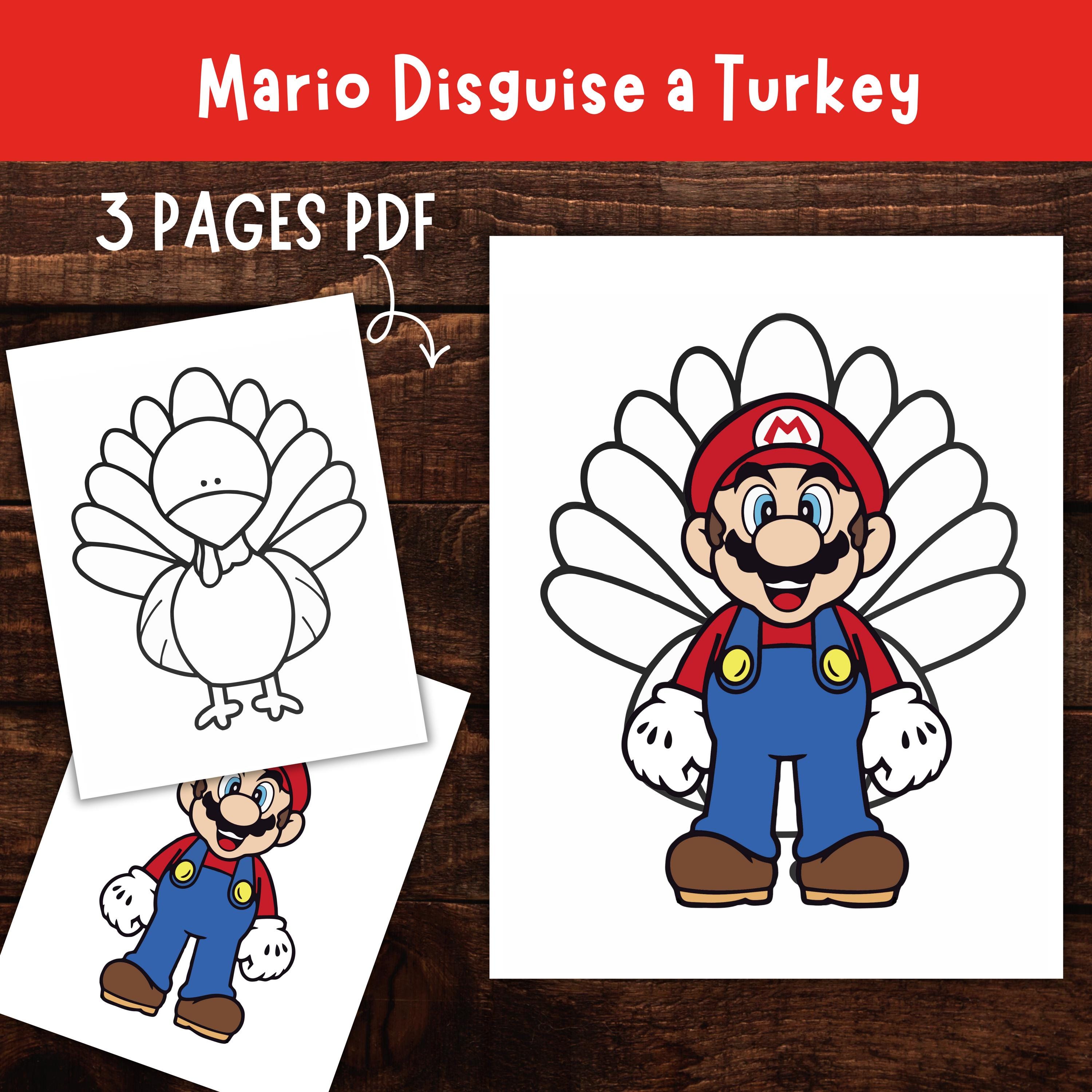 mario turkey disguise - etsy