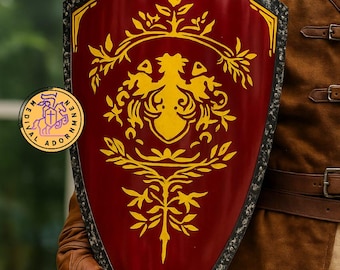 Mittelalterliches Tempelritter Schild: 72cm Kreuzritter LARP Cosplay Rüstung