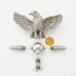 Bronsstaty av romersk örn av Aquila, replika av militärstandard, dekor av antikens Rom bild 14