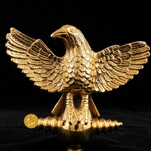 Bronsstaty av romersk örn av Aquila, replika av militärstandard, dekor av antikens Rom bild 10