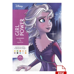 DIGITAAL - pdf - Coloriages Mysteres Girl Power, meer dan 100 pagina&#39;s, Mystery Coloring, Disney-kleurboek.