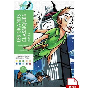 DIGITAAL - pdf - Coloriages Mysteres Les Grands Classiques Tome 2, meer dan 100 pagina&#39;s, Mystery Coloring, Disney-kleurboek.