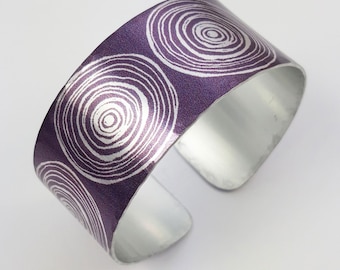 Women's Suffrage, anodized aluminum cuff