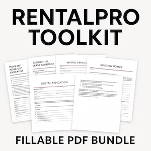 Boîte à outils RentalPro - Ensemble premium de formulaires pour le propriétaire (modèles PDF à remplir)
