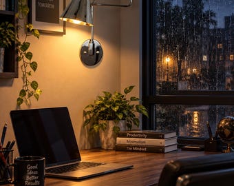 Minimalist Solid Brass Swing Arm Wall Sconce: Adjustable Reading Light Fixture