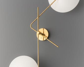 Mid Century Cone Sconce, Adjustable Vintage Light Fixture, Brass Wall Lamp, Modern Home Decor