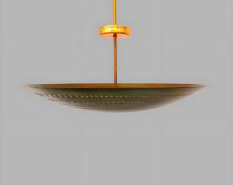 Handmade Brass Pendant ,Ceiling Light, Modern Minimalist Chandelier , Disc Shade Kitchen Dining Room Lighting