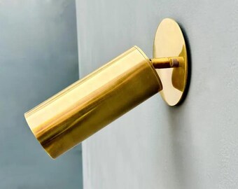 Handmade Brass Wall Sconce Spotlight: Mid-Century Modern Light