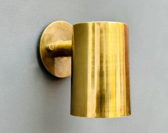 Handmade Brass Wall Sconce: Mid-Century Modern Vanity Light