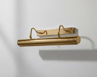 Solid Brass Picture Light: Mid Century Modern Sconce, 18" Wall Lamp