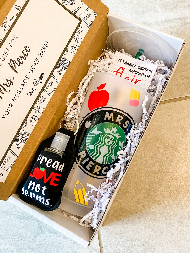 Teacher Gift Box Teacher Appreciation Gift Personalized Etsy