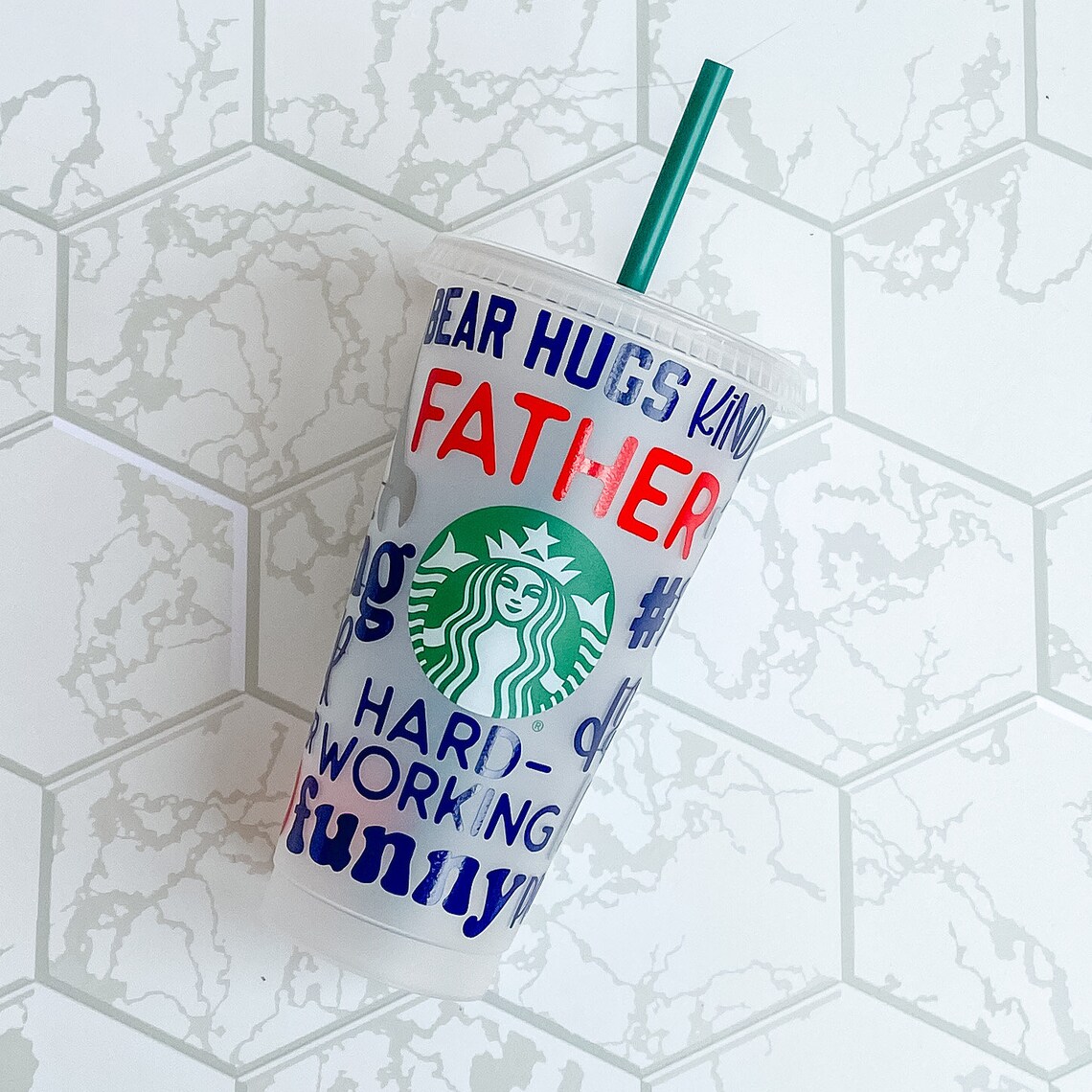 Father's Day Starbucks Cup Father's Day Gift Gift Etsy
