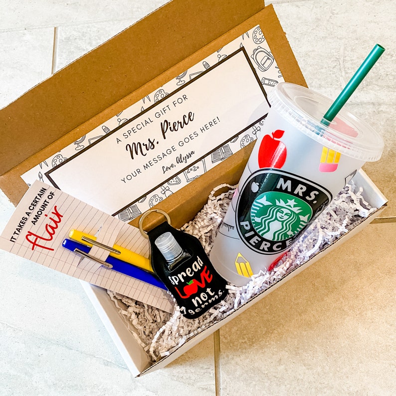 Teacher Gift Box Teacher Appreciation Gift Personalized Etsy