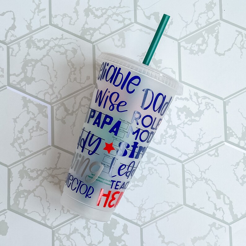 Father's Day Starbucks Cup Father's Day Gift Gift Etsy