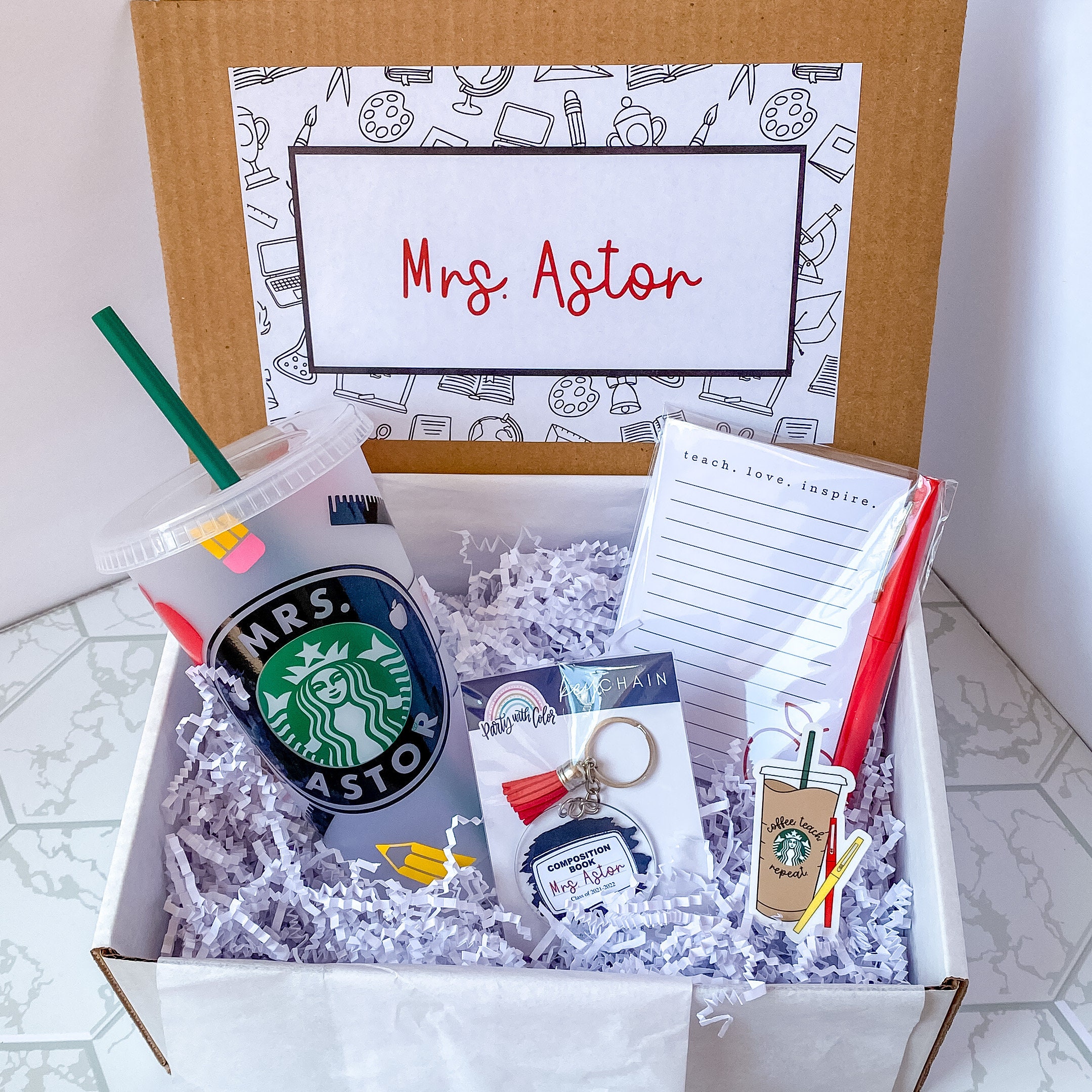 Teacher Gift Box Teacher Appreciation Gift Personalized Etsy