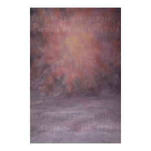 May include: A digital backdrop with a textured, faded, and layered look. The background is a mix of pink, purple, and gray with a yellow glow in the center. The text "sample" appears three times in the image.