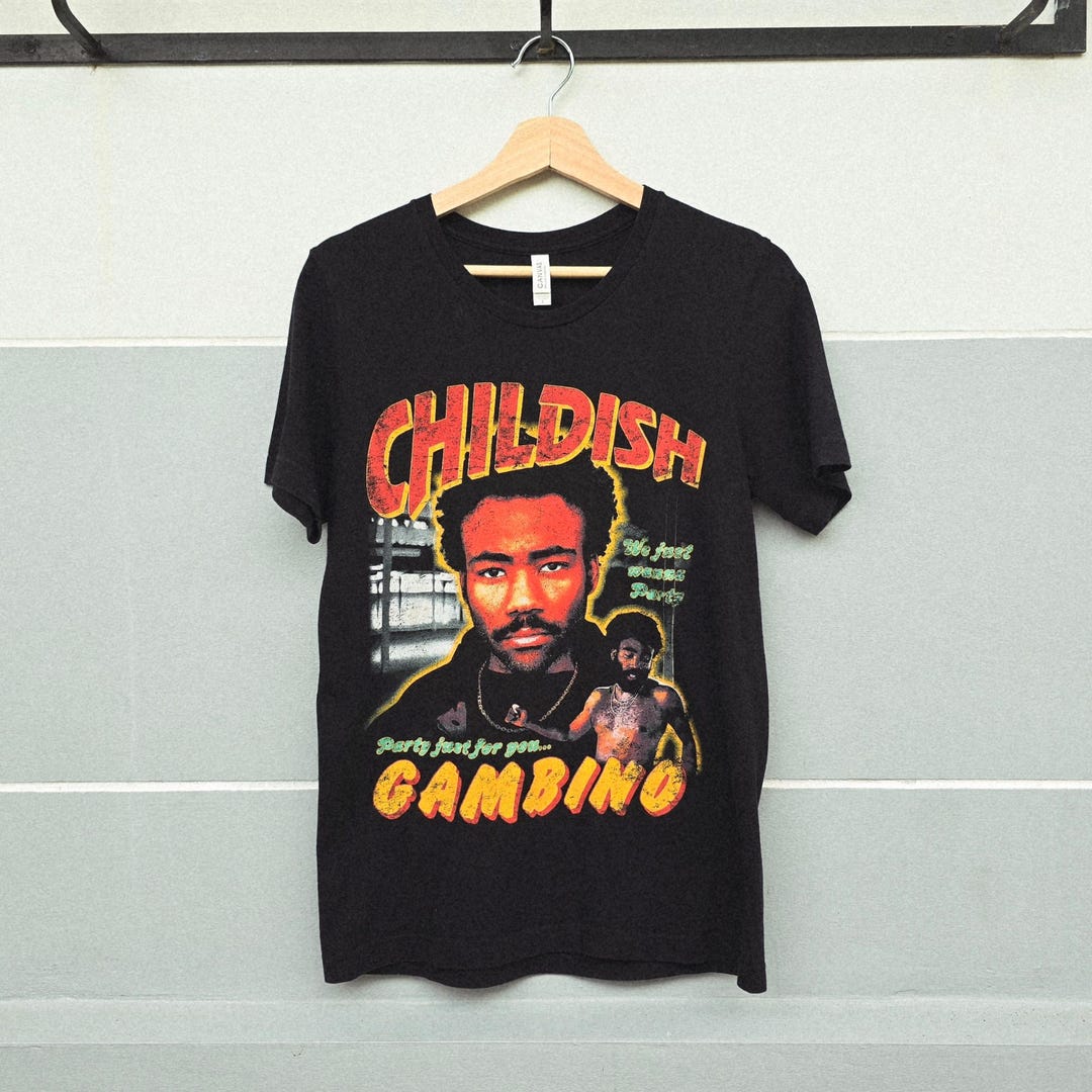 Childish Gambino Graphic T-shirt – Hip Hop Rap Tee – Black – Size