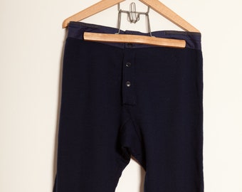 French Army Blue Underpants Wool 50's (L)