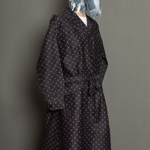 French Women Black Work Dress Coat 50's (M/L) image 2