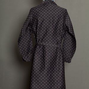 French Women Black Work Dress Coat 50's (M/L) image 3