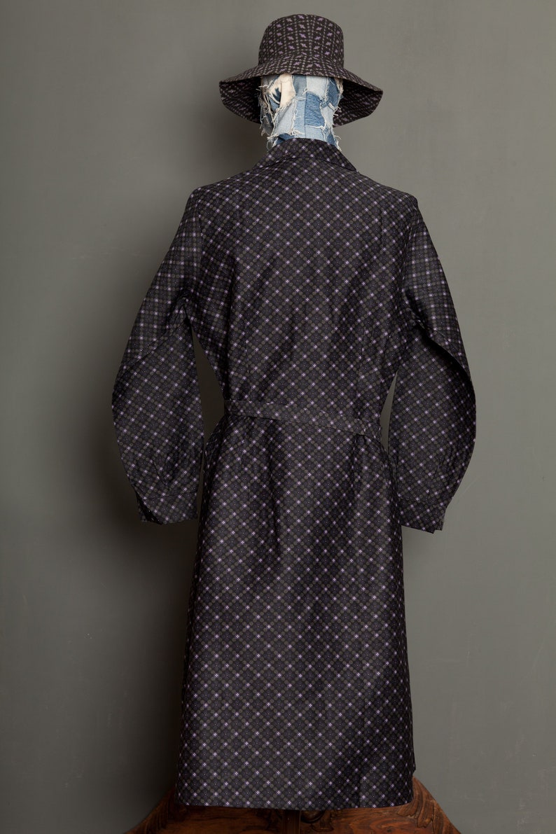 French Women Black Work Dress Coat 50's (M/L) image 3