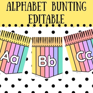 Printable Alphabet Bunting Banner | A–Z Letters | Classroom Decor | Birthday Party Banner | Instant Download