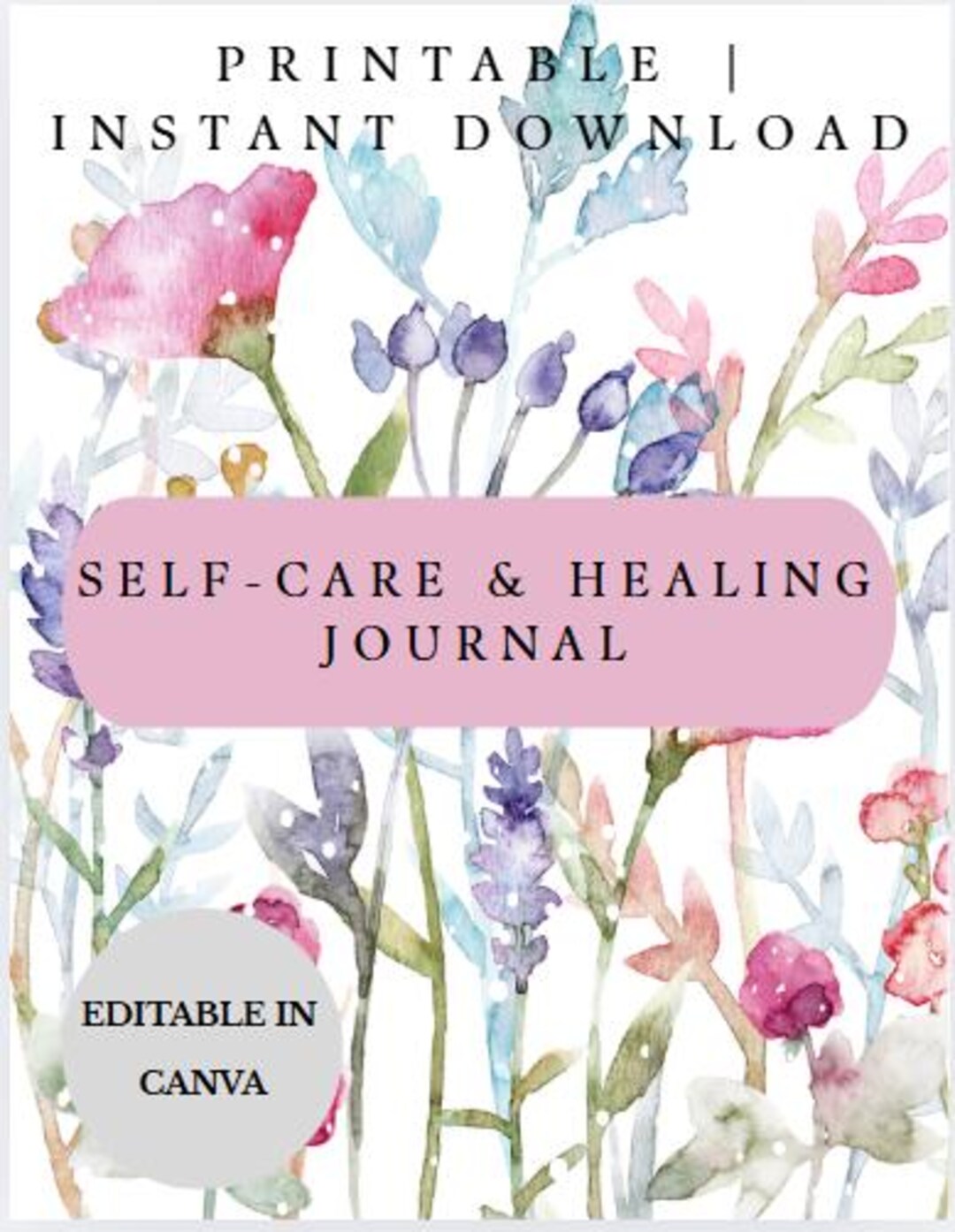 Printable Self Care Journal | Mental Health Planner | Daily Wellness ...