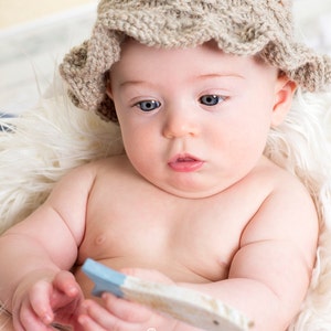 Little Explorer Hat Knitting Pattern - Summer Baby/Toddler Hat - All Sizes Newborn through 1-3 Years Included - Instant Digital Download