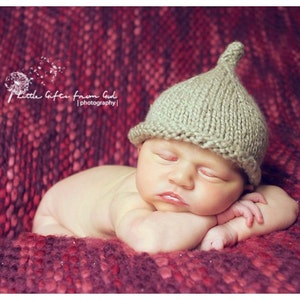 Little Dew Drop Pixie Hat Knitting Pattern - PDF Sale - Instant Digital Download