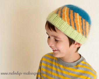 Crochet Beanie Pattern - Boy Hat Pattern - Men's Beanie Pattern - Textured Hat Crochet Pattern - Color-Work Crochet Pattern