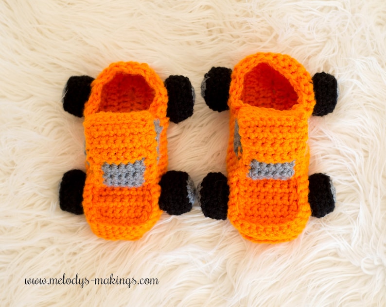 Slippers Crochet Pattern for Boys Monster Truck Crochet Pattern Slippers Crochet Pattern Kid Slippers Pattern Child Slippers Pattern image 4