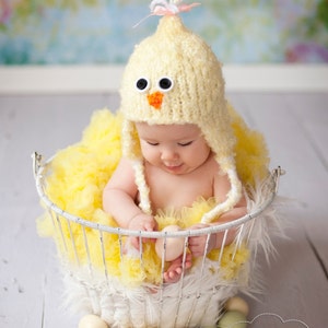 Knit Baby Chick Hat Pattern Knit Chick Hat Pattern Knit Easter Hat Pattern Baby Chick Hat Knitting Pattern image 2