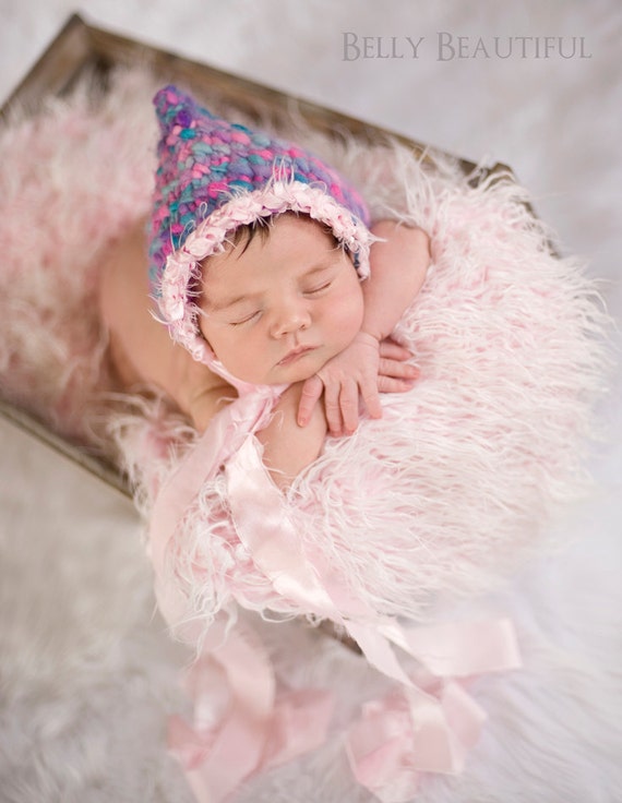 Knit Baby Bonnet Pattern Knit Bonnet Newborn Photo Prop Pattern