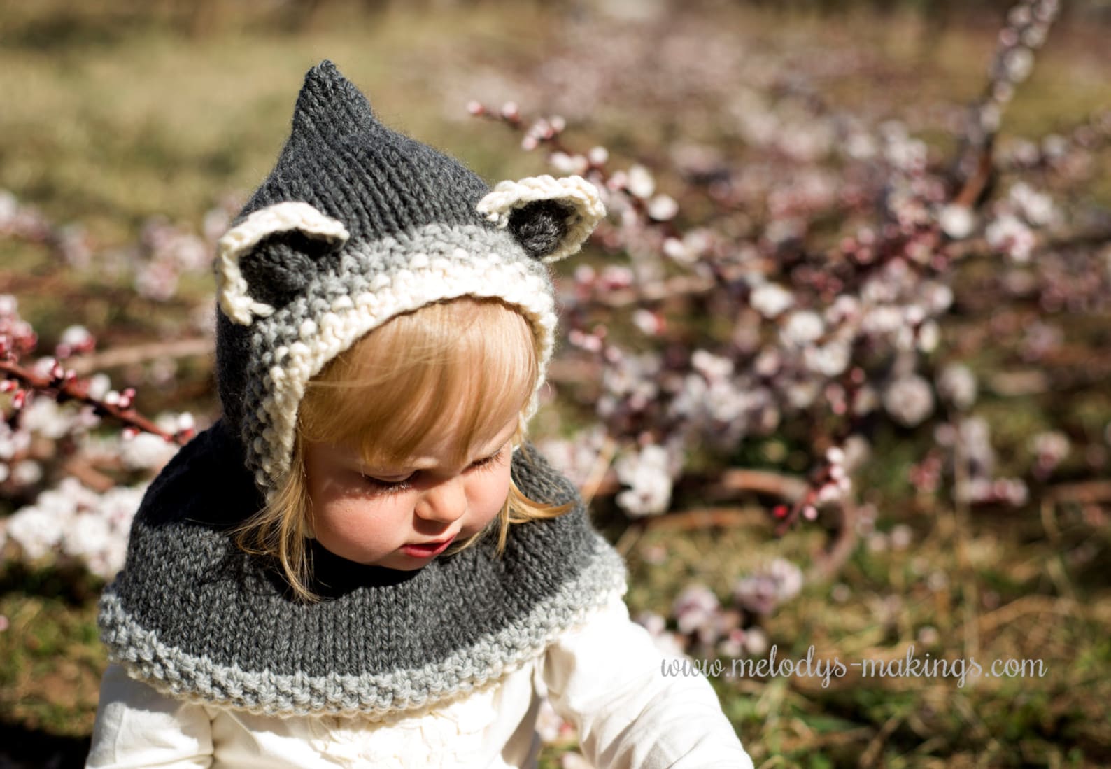 Hooded Cowl Knit Pattern Baby Bear Hooded Cowl Knitting Etsy