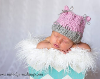 Cabled Bear Hat Crochet Pattern - All Newborn, Baby, and Toddler Sizes Included - Instant Digital Download