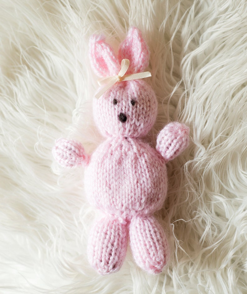 Knit Bunny Hat Pattern Easter Photo Prop Knitting Pattern Knit Bunny Amigurami Pattern Bunny Hat Knitting Pattern image 5