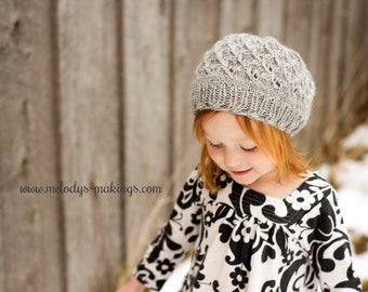 Knit Slouch Hat Pattern - Slouchy Hat Knitting Pattern - Slouchy Hat Pattern - Girl Hat Knitting Pattern - Child Hat Knitting Pattern