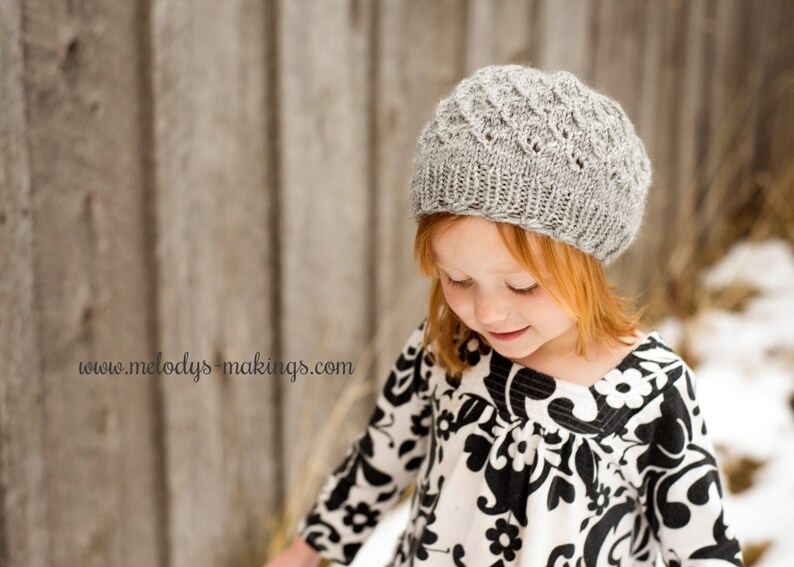 Girl's Knit Slouchy Hat Pattern Child Knit Slouchy Hat Pattern Adult Knit Slouch Hat Pattern Womans Knit Slouch Hat Pattern image 1