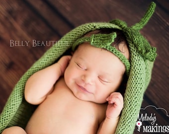 Cozy As a Pea - Peapod Knit Pattern - Twin and Single Newborn Baby Sizes Included - Instant Digital Download