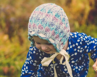 Knitting Pattern - Elegance Bonnet - All Baby Sizes Newborn through Toddler Included - Instant Digital Download