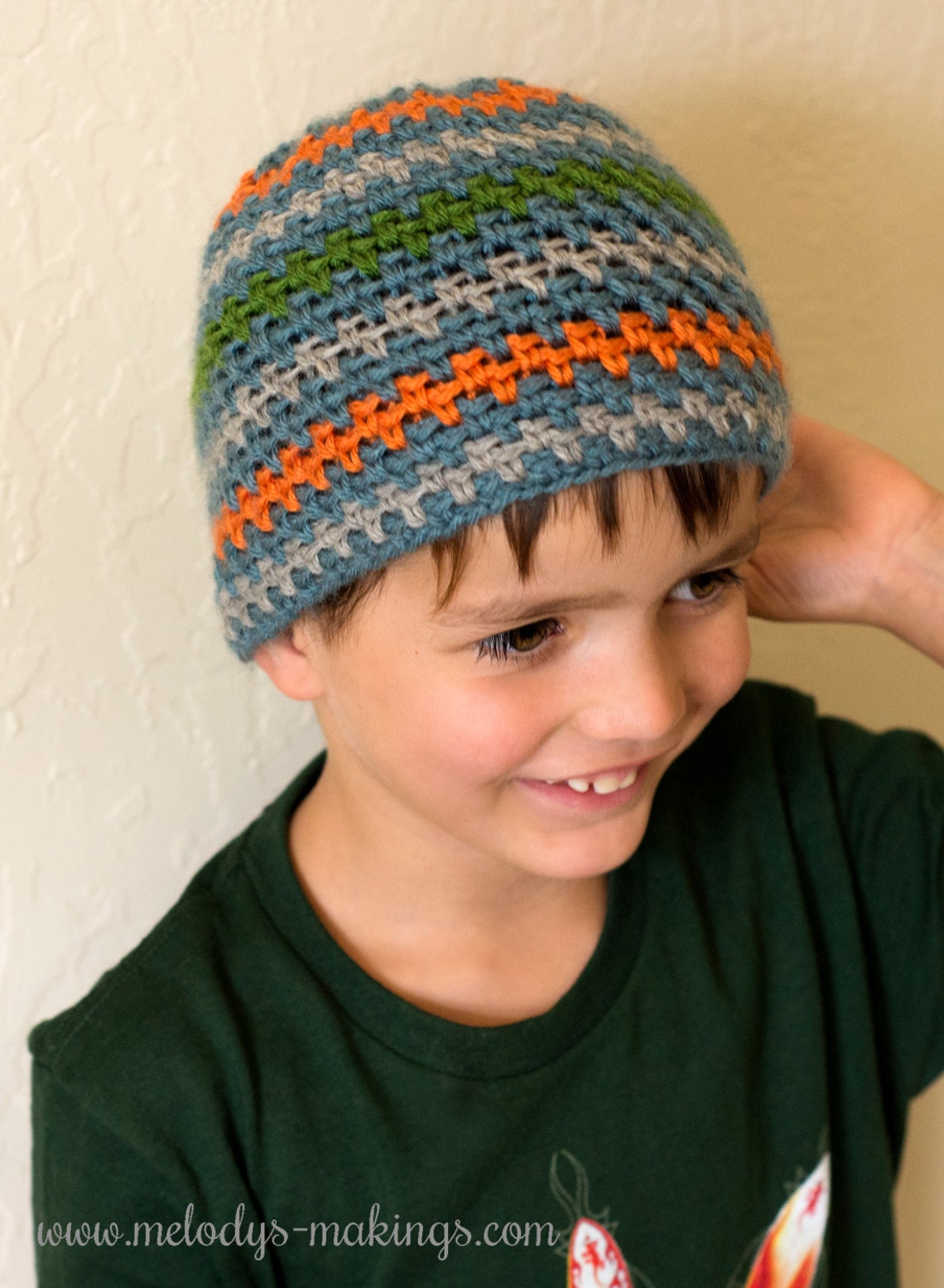 Boy Beanie Crochet Pattern Easy Men's Hat Crochet Etsy