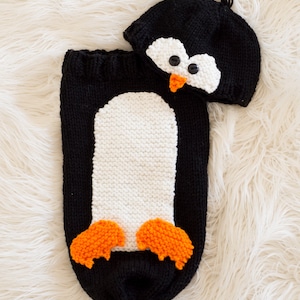 Knitting Pattern Penguin Pattern Knit Animal Hat Pattern Baby Prop Pattern Newborn Photo Prop Pattern Knit Photo Prop Pattern image 2