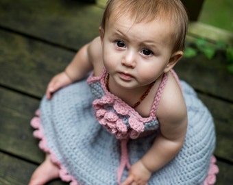 Flower Dress Crochet Pattern - Baby Summer Dress Crochet Pattern - Baby Girl Dress Crochet Pattern - Baby Girl Summer Dress Crochet Pattern