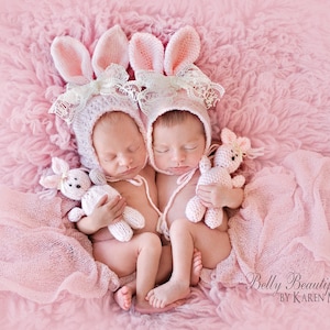 Bunny Hat Knitting Pattern - Baby Bonnet Knit Pattern - Bunny Amigurami Pattern - Easter Hat Pattern - Baby Knitting Pattern - Animal Hat