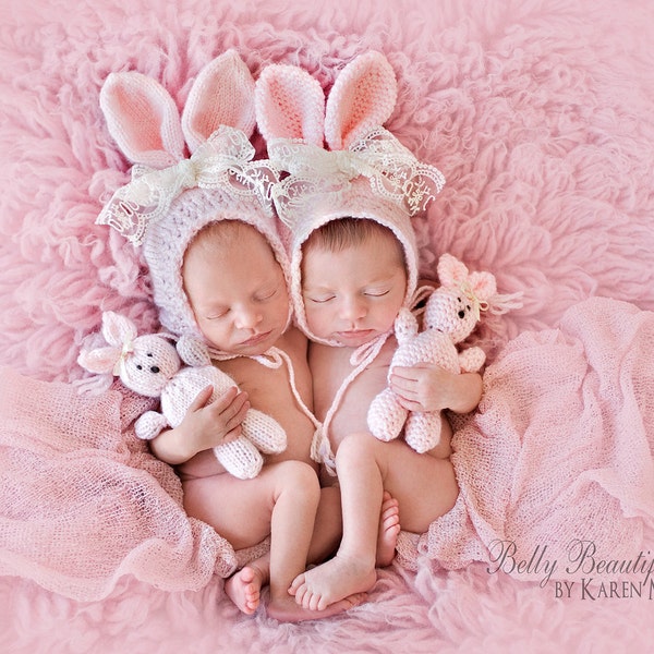 Bunny Hat Crochet Pattern - Baby Bonnet Crochet Pattern - Bunny Amigurami Pattern - Easter Hat Pattern - Baby Crochet Pattern - Animal Hat