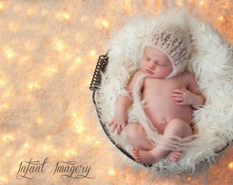 Knitting Pattern - Lace Baby Pixie Bonnet - Snowflake Pixie Bonnet - Sizes Newborn Through 1-3 Years Included  - Instant Digital Download